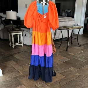NWT XL rainbow maxi dress by Anthropologie
